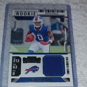 Buffalo Bills Keon Coleman Rookie Card with Blue Patch